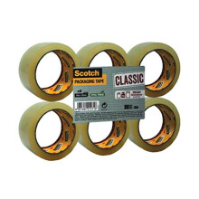 Scotch CT5066F6 Packing Tape, 50 mm x 66 m - Clear, 6 Rolls