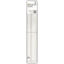 Docrafts 30 cm Precision Ruler with Metal Edge Inlay, Black