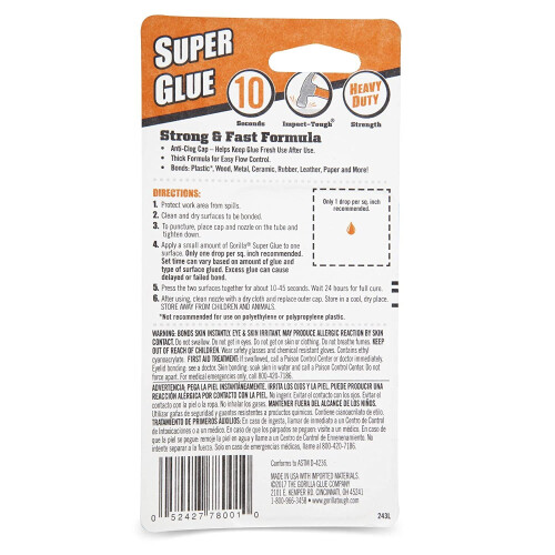 Gorilla Gorilla Super Glue 3g (Pack of 2) 1