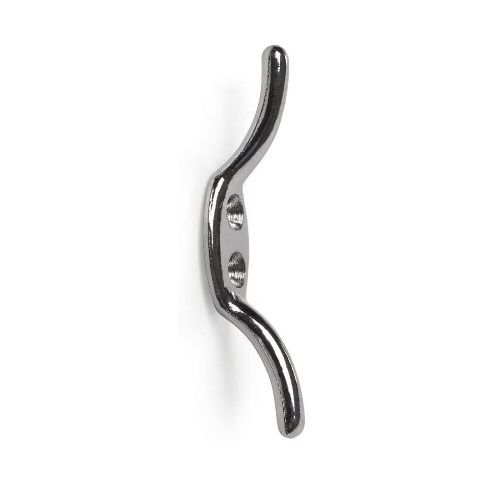Merriwayâ® Bh01585 Cleat Hooks, 75Mm (3 Inch) - Polished Chrome, Pack Of 2 5013249348456