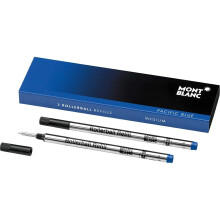 Montblanc Rollerball Refills (M) Royal Blue 105159 – Refill Cartridge with a Medium Nib for Rollerball Pens –2 x Royal Blue Pen Refills
