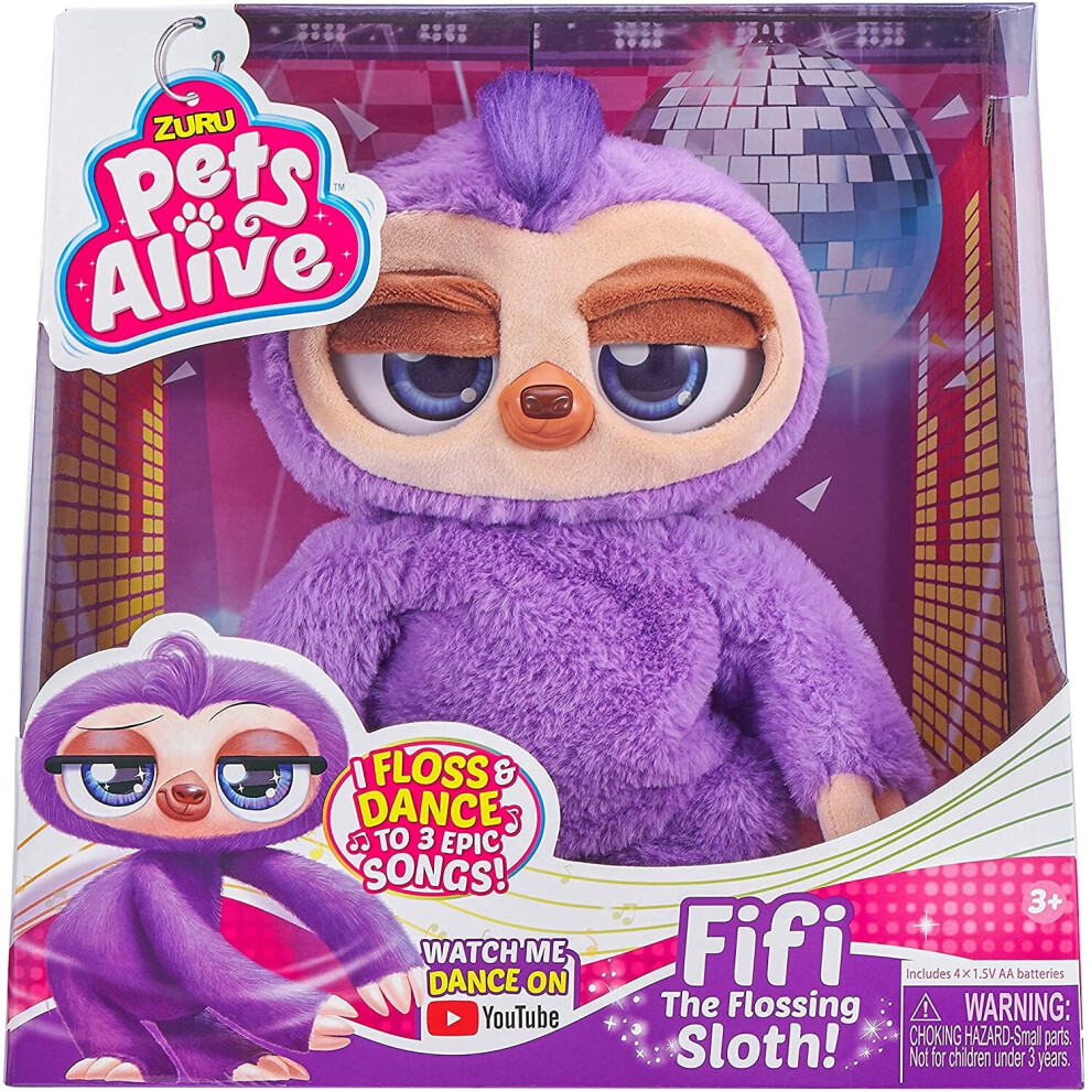 Zuru Pets Alive Fifi Sloth Floss-Dance