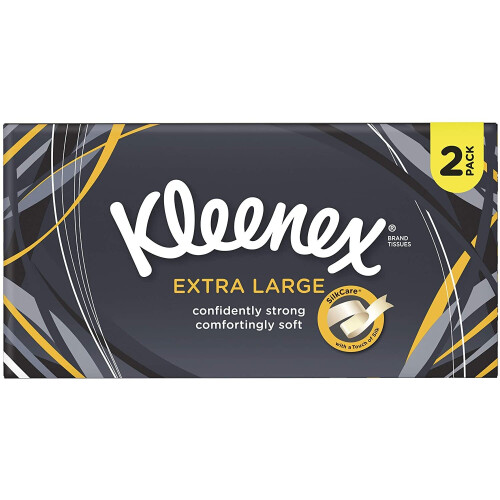 Kleenex Kleenex Extra Large Tissues - White, Pack of 2