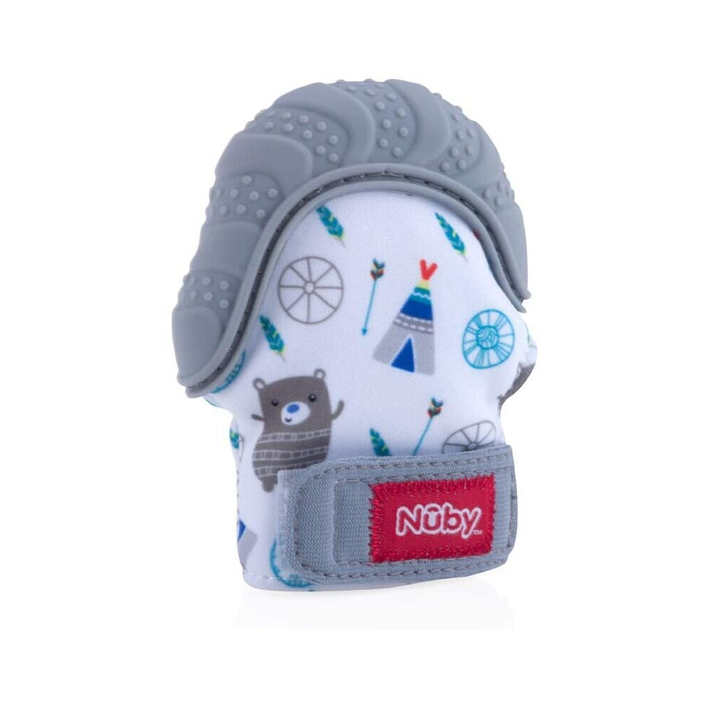 Nuby Teething Mitt, Grey