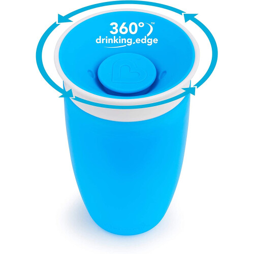 Munchkin Munchkin Miracle 360 Sippy Cup, Green/Blue, 10oz/296 ml, 2 Pack 1