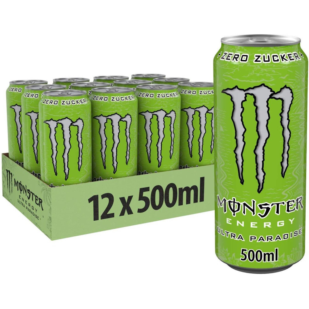 Monster Ultra Paradise, Zero Sugar, PMP 500ml, Pack of 12