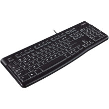 Logitech K120 Wired Business Keyboard for Windows or Linux, USB Plug-and-Play, Full-Size, Spill Resistant, Curved Space Bar, PC/Laptop, QWERTY UK