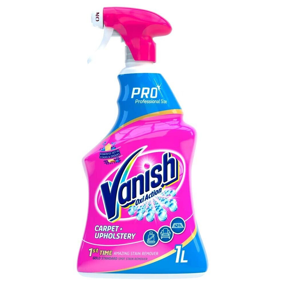 Vanish Professional Range Upholstery + Carpet Cleaner And Stain Remover Spray, 1L 3098763 Gold