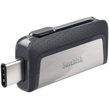 SanDisk Ultra 64 GB Dual Type-C USB 3.0 Flash Drive, Silver
