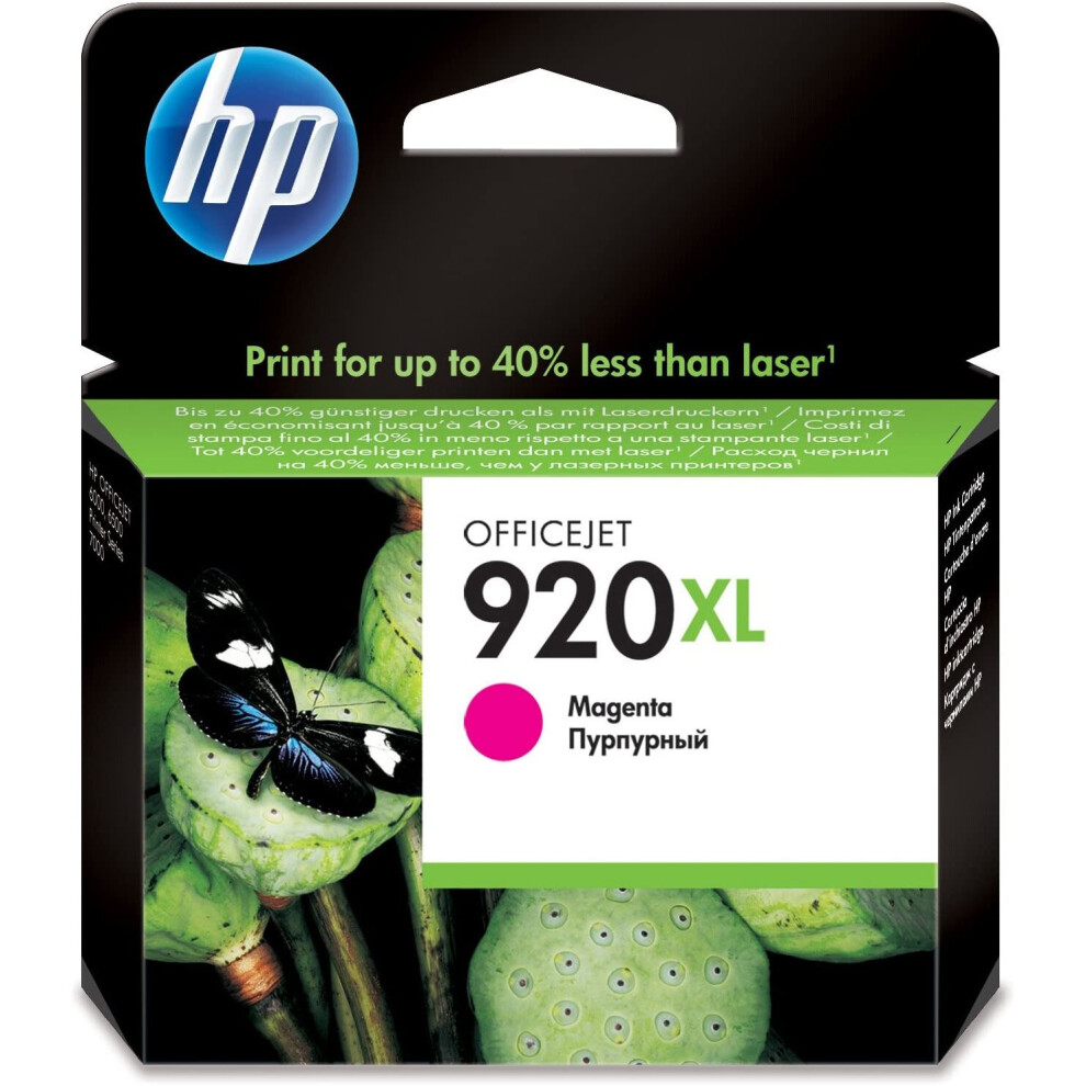 Hp Cd973ae 920XL High Yield Original Ink Cartridge, Magenta, Single Pack Pink
