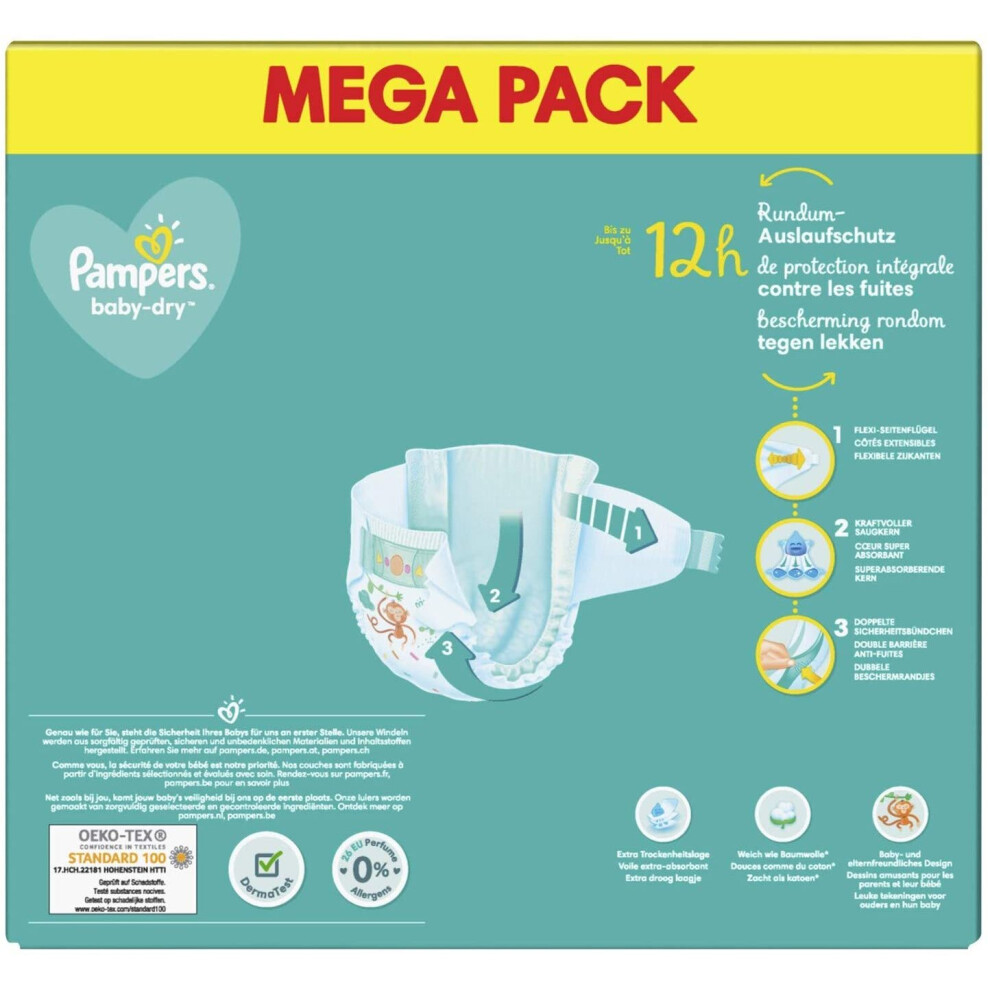 Pampers 81715582 Baby-Dry Pants Nappies, White-image-OPC-P8VXJZR-NEW