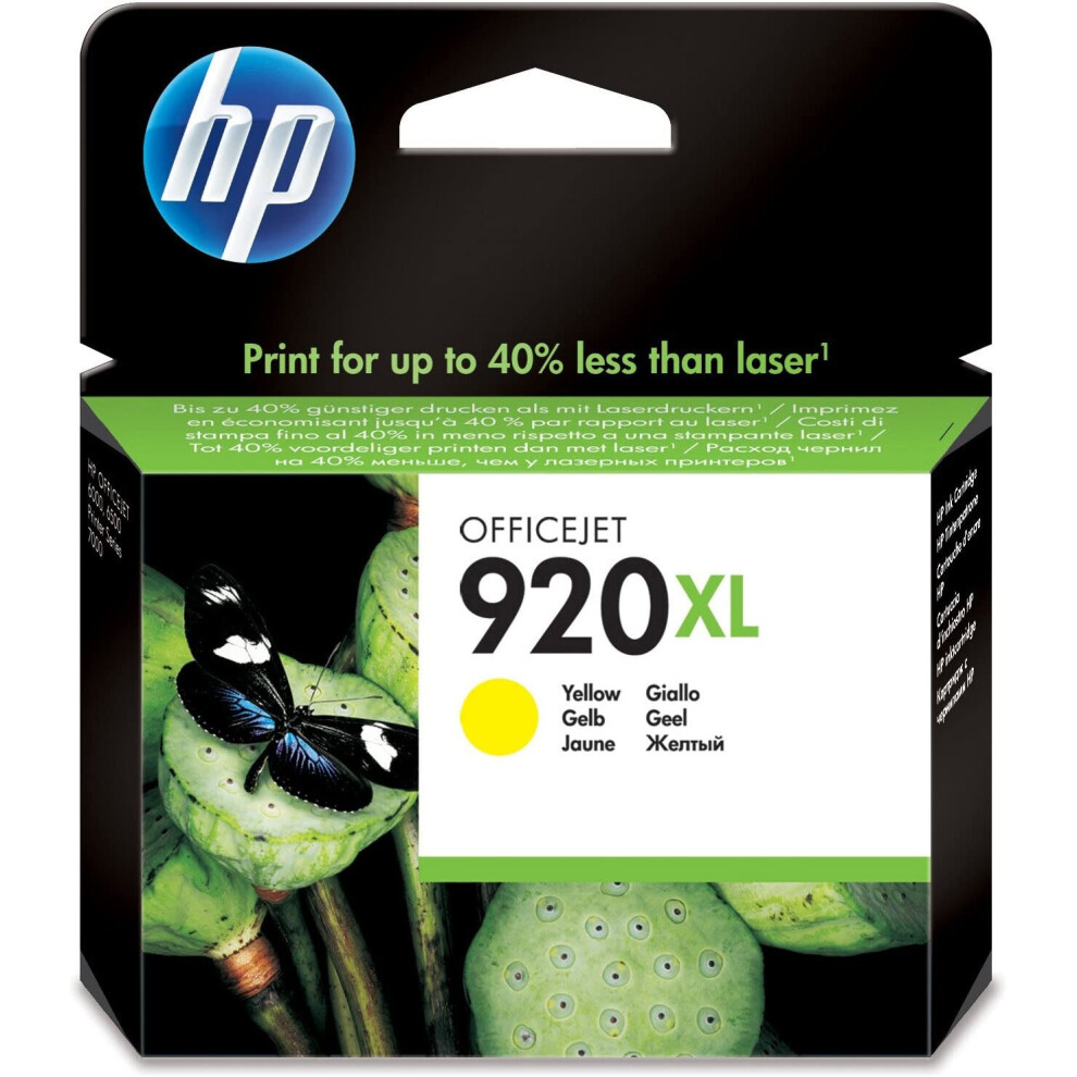 HP CD974AE 920XL High Yield Original Ink Cartridge, Yellow, Single Pack