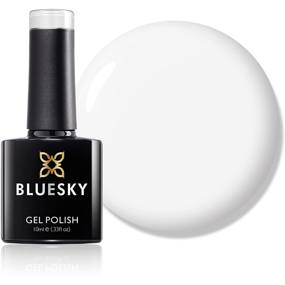 Bluesky Gel Nail Polish, Misty D275, Light, Pearl, White, Long Lasting, Chip Resistant, 10 ml (Requires Drying Under UV LED Lamp)