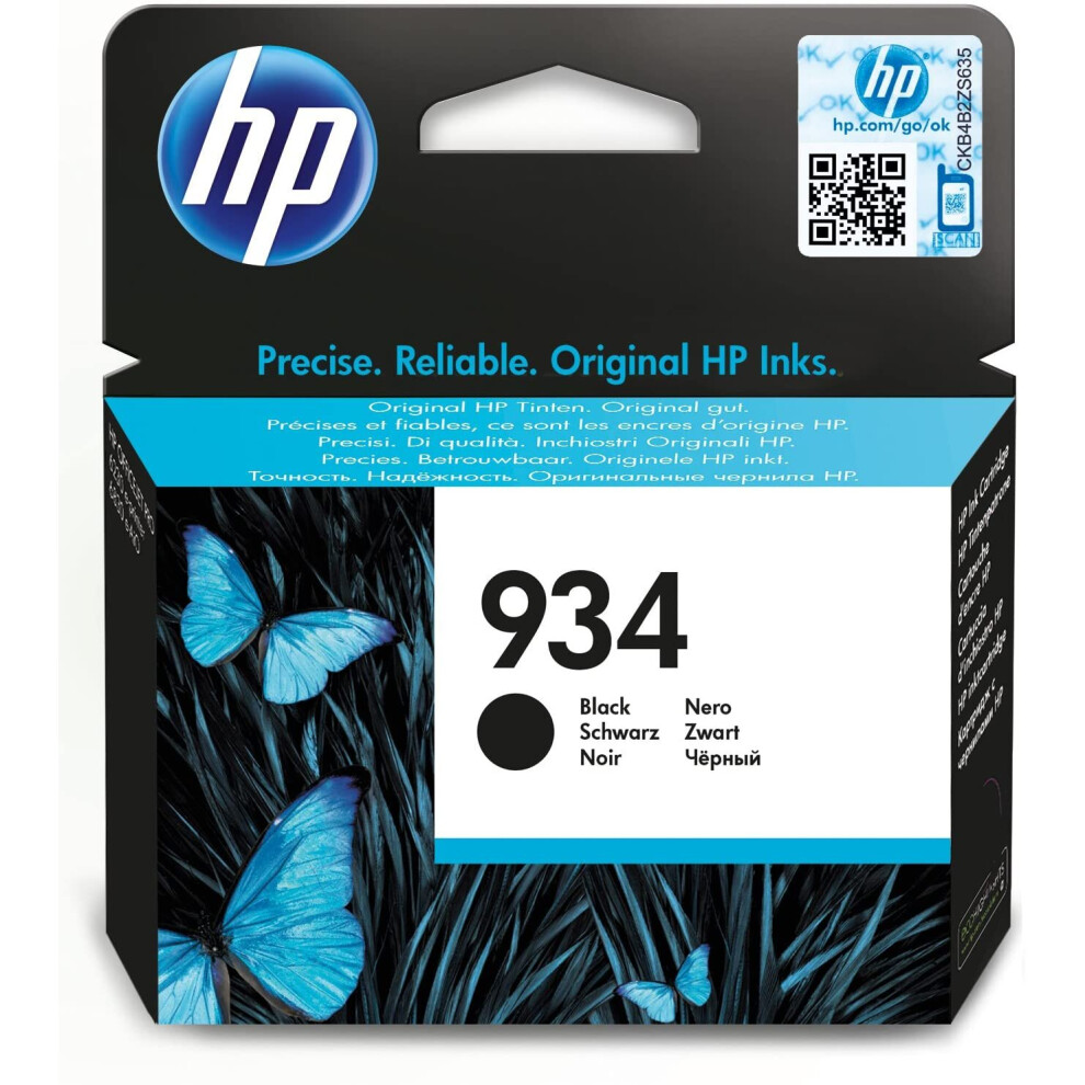 HP C2P19AE 934 Original Ink Cartridge, Black, Single Pack