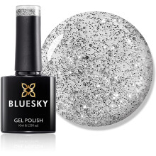 Bluesky Gel Nail Polish, Silver Glitter Explosion 80573, Glitter, Grey, Light, Silver, Long Lasting, Chip Resistant, 10 ml (Requires Drying Under UV