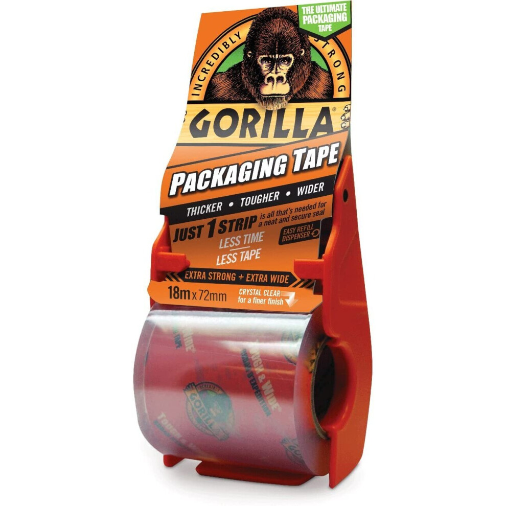 Gorilla Packaging Tape and Dispenser 72mm x 18m