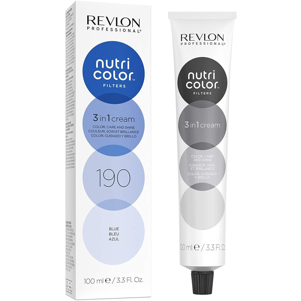 Revlon Nutri Color Filters, Semi Permanent Hair Colour Conditioner, 190 Blue, 100 ml