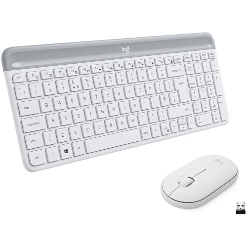 Logitech Logitech MK470 Slim Wireless Keyboard & Mouse Combo, QWERTZ German Layout - White