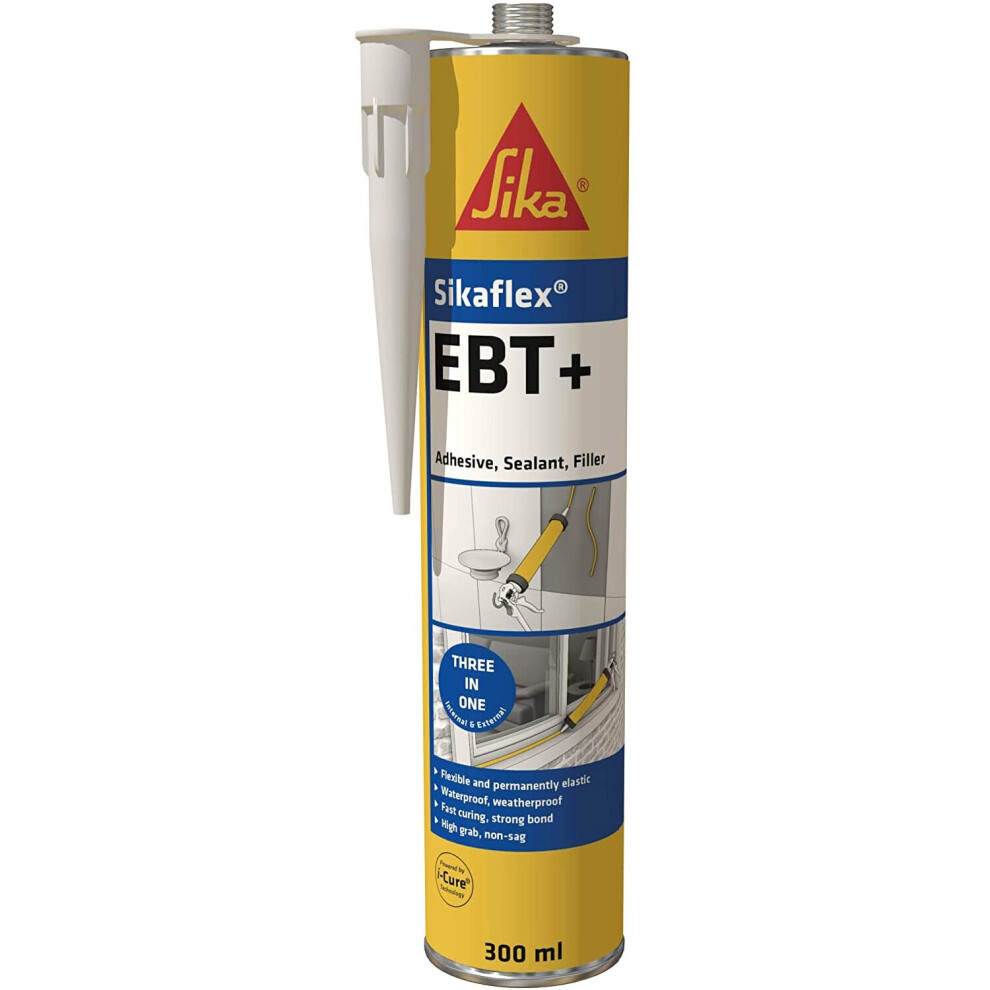 SikaFlex EBT+ Adhesive, Sealant and Filler, White, 300 ml