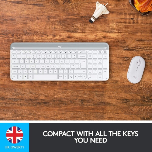 Logitech Logitech MK470 Slim Wireless Keyboard & Mouse Combo, QWERTZ German Layout - White 1