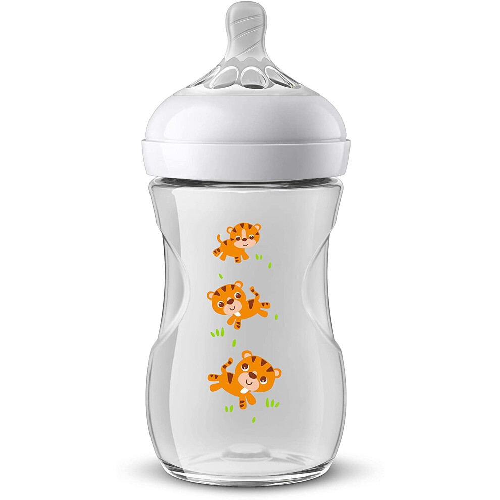 Philips Avent SCF070 / 20 - 260 ml natural baby bottle, safari tigers