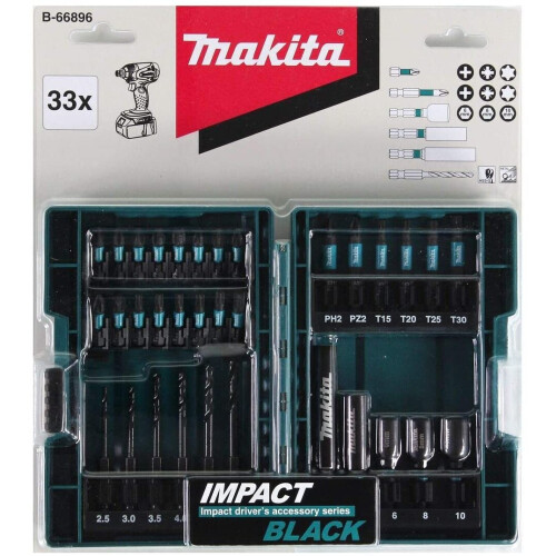 Makita Makita B-66896 33 Piece Impact Black Set 1