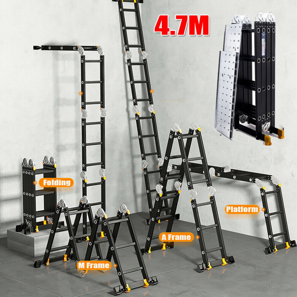 4.7M Upgrade 14 Way Combination Ladder Multi Purpose Step W/Platform