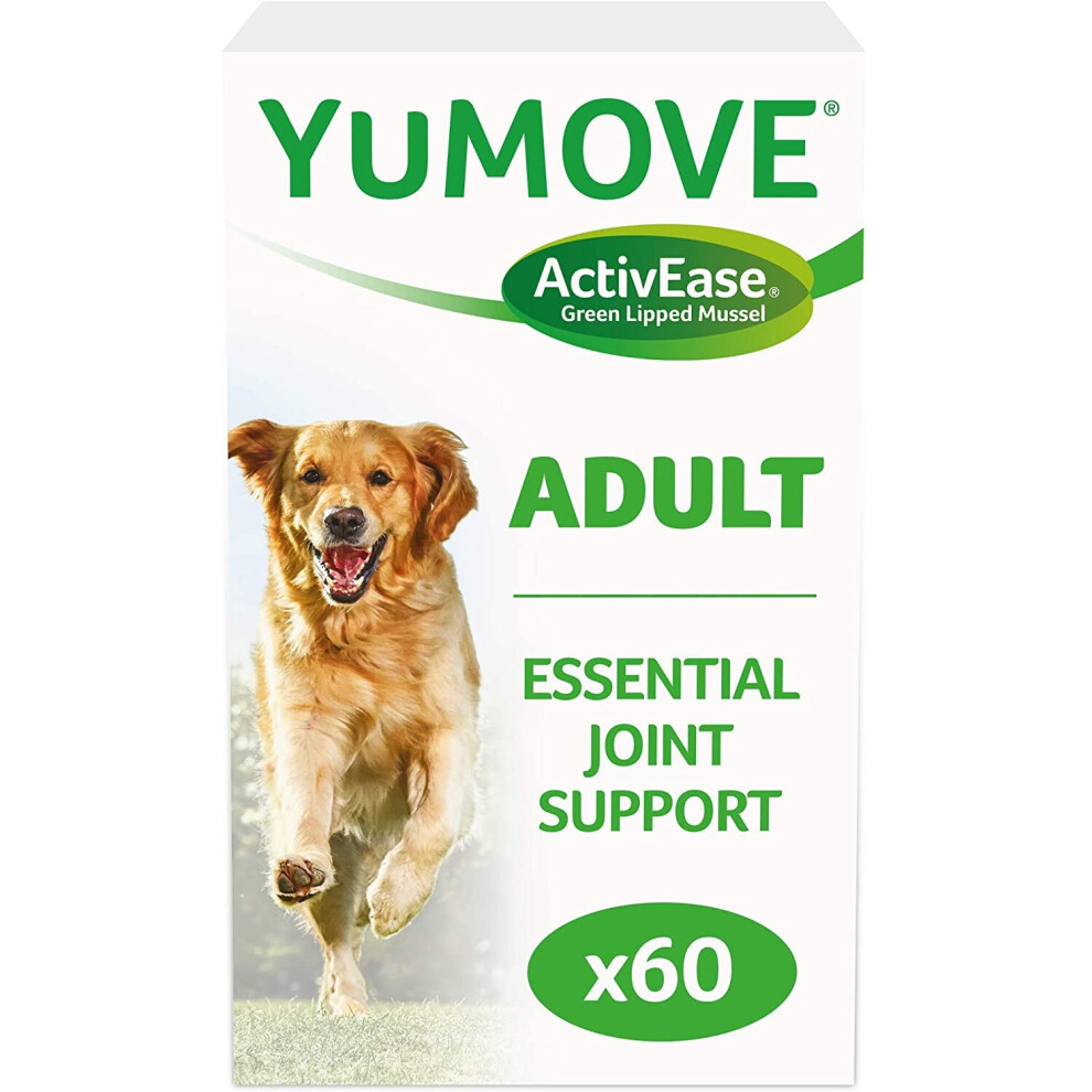 Lintbells | YuMOVE Adult Dog | Essential Hip and Joint Supplement for Stiff Dogs | Aged 5 to 7 | 60 Tablets