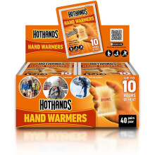 HotHands Hand Warmers - 40 pairs - 10 hours of heat - Air activated - Ready to use, 8368342