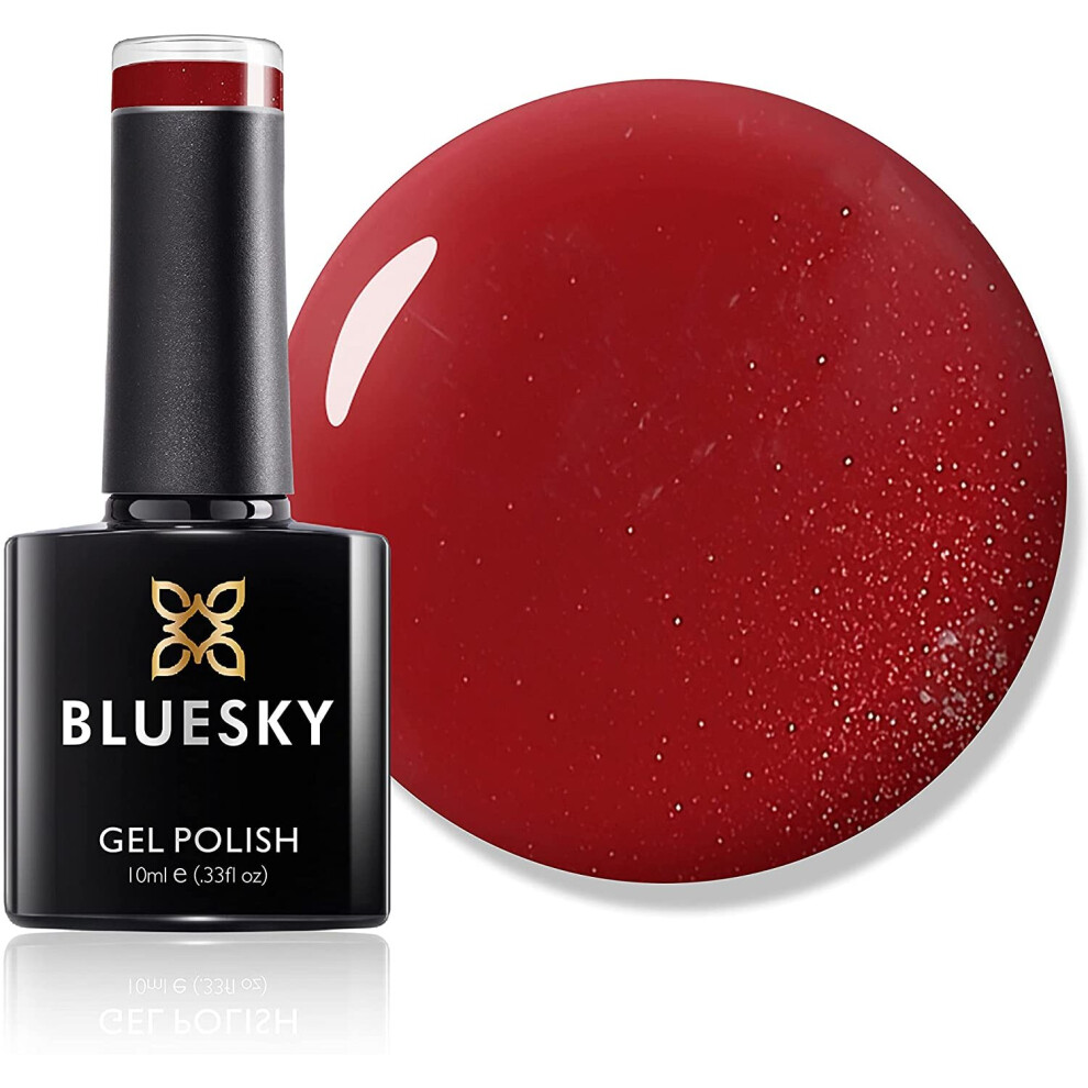 Bluesky Gel Nail Polish, Hollywood Red Carpet 80521, Bright Red, Long Lasting, Chip Resistant, 10 ml (Requires Drying Under UV LED Lamp)