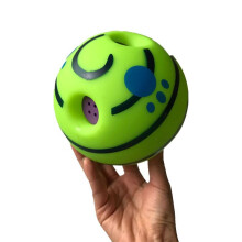 (green) Wobble Wag Giggle Ball Dog Play Training Pet Toy With Funny Sound