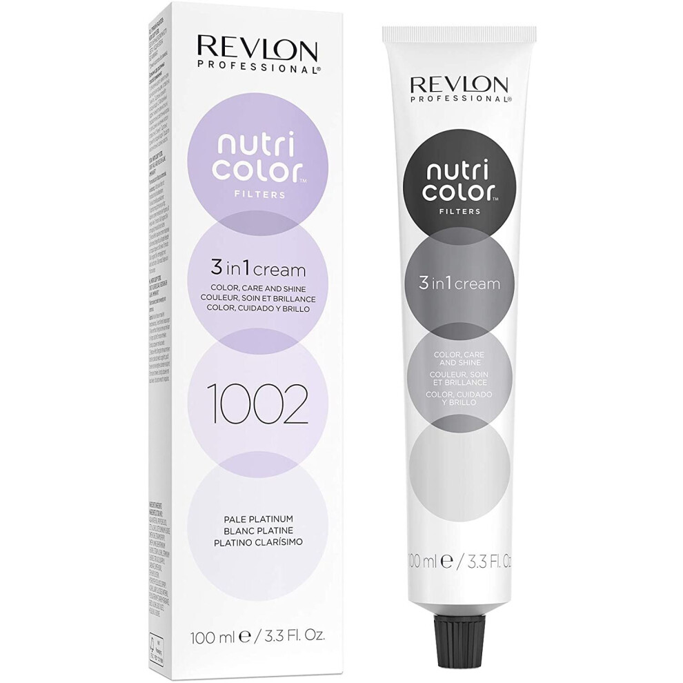 Revlon Nutri Color Filters, Semi Permanent Hair Colour Conditioner, 1002 Pale Platinum, 100 ml