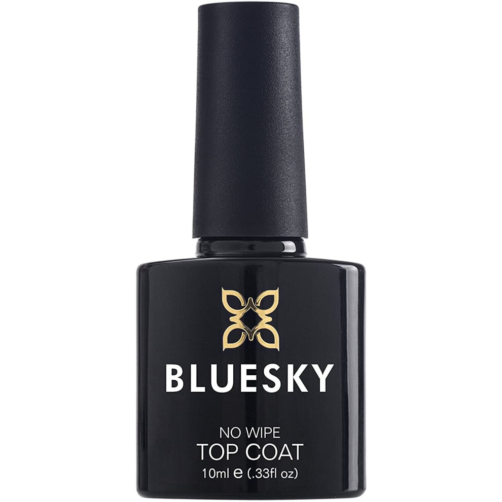 Bluesky NO WIPE TOP COAT UV/LED Gel Nail Polish, 10 ml