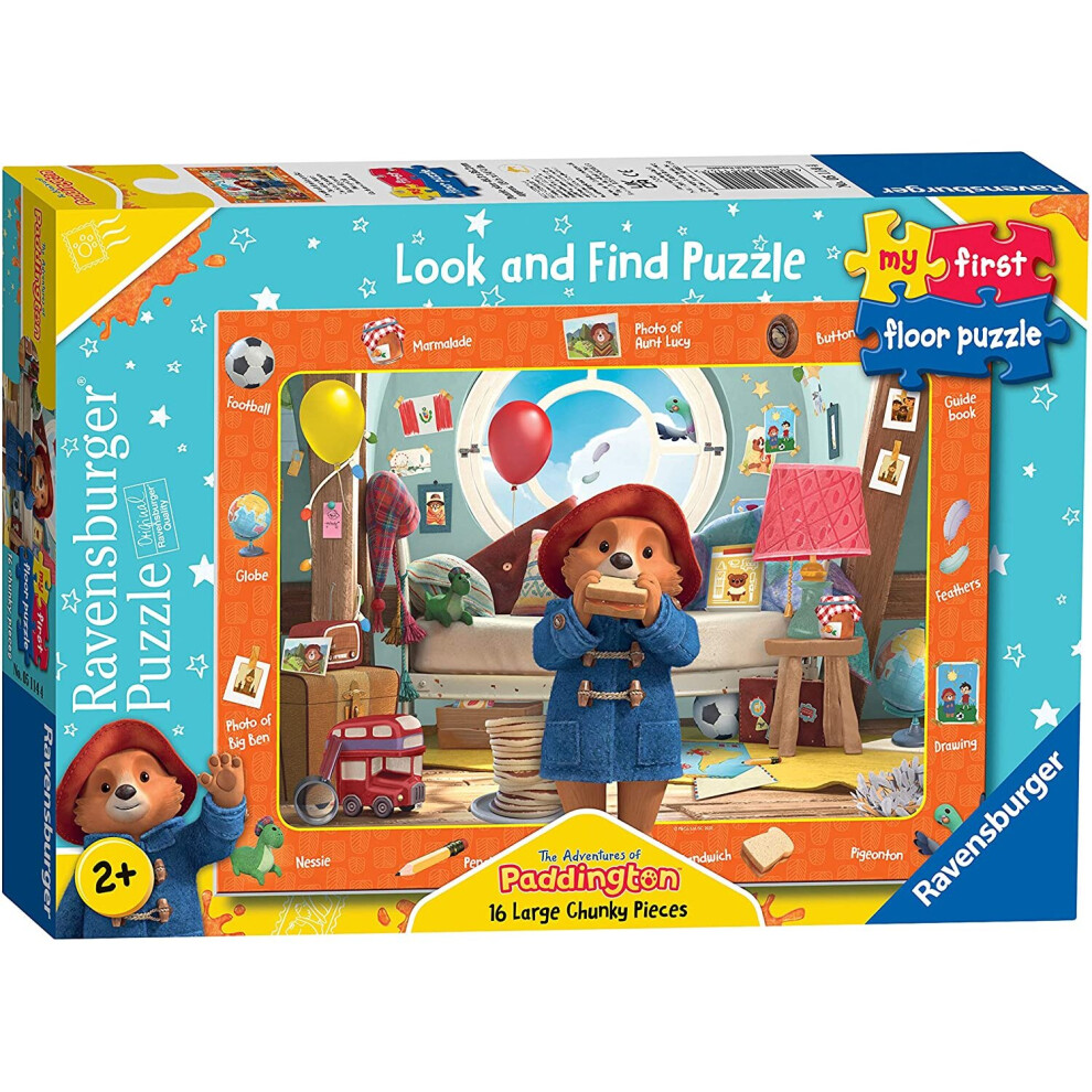 Ravensburger The Adventures of Paddington - My First Floor Puzzle - 16 Piece Jigsaw Puzzles for Kids - Educational Toddler Toys Age 24 Months and Up