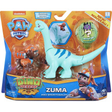 PAW Patrol Dino Rescue Zuma and Dinosaur Action Figure Set, for Kids Aged 3 and Up