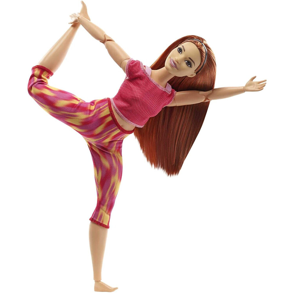 Barbie Made to Move Doll, Curvy, with 22 Flexible Joints Long