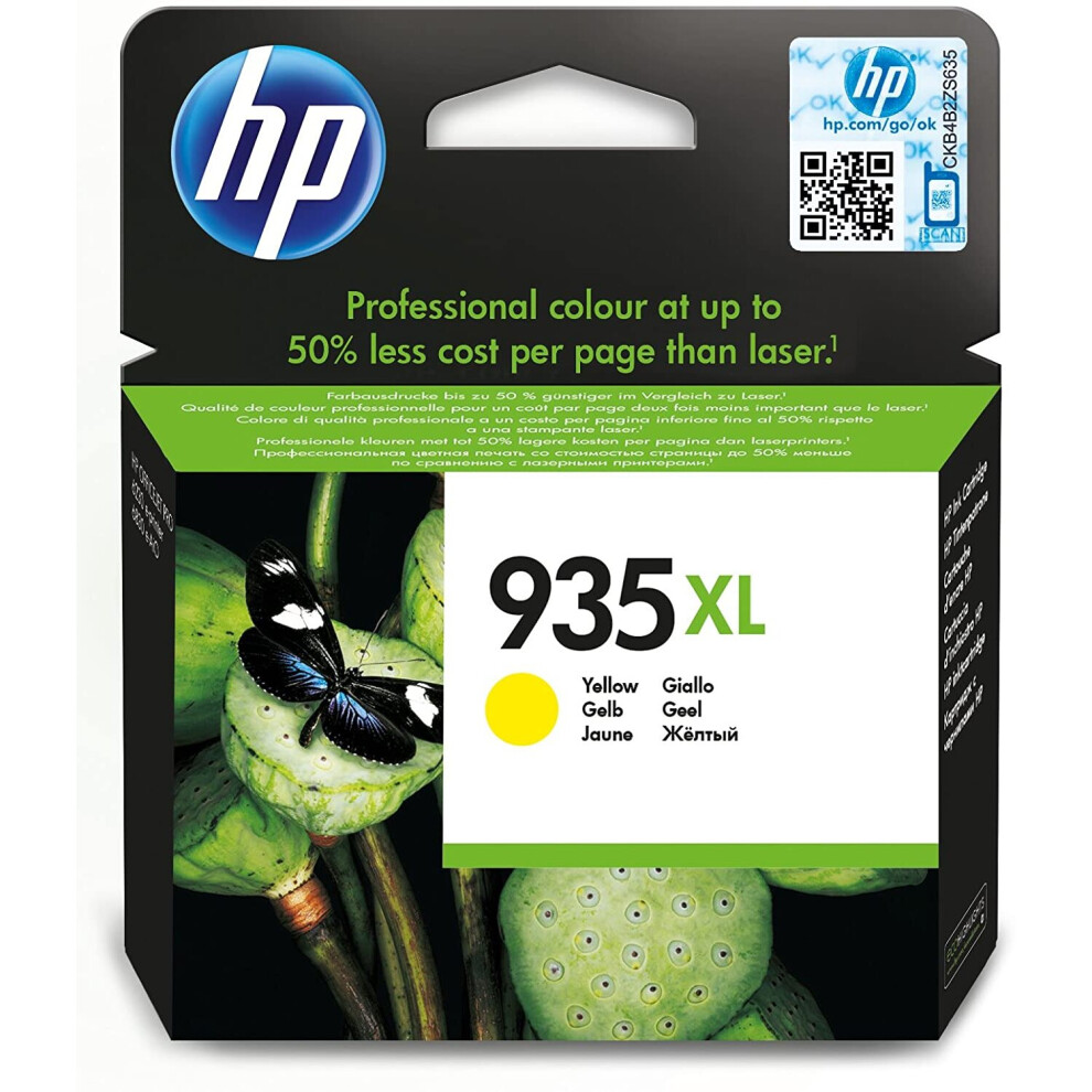 HP C2P26AE 935XL High Yield Original Ink Cartridge, Yellow, Single Pack