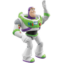 Disney Pixar Interactables Buzz Lightyear Talking Action Figure, 7-in / 17.8-cm Tall Posable Movie Character Toy, Interacts with Other Figures, Kids