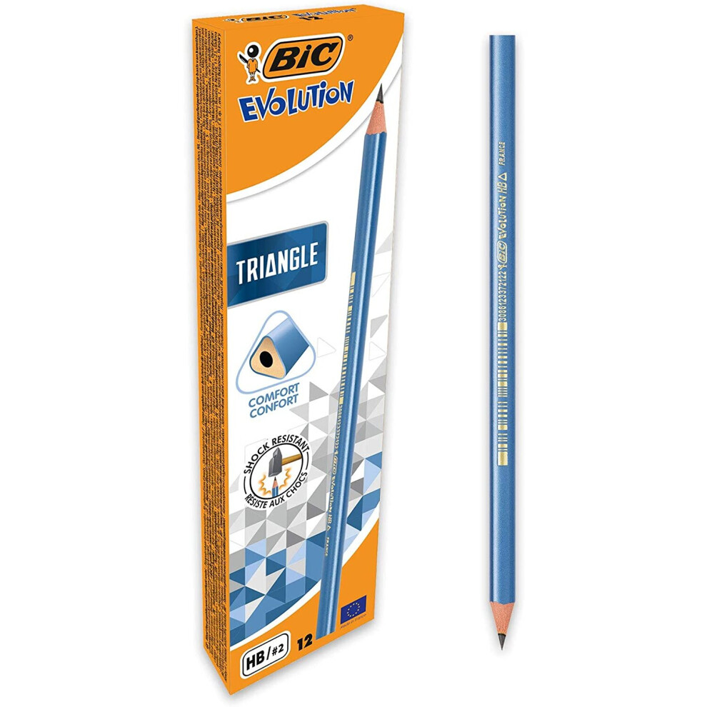 BIC Evolution Triangle Pencils - Pack of 12, grey