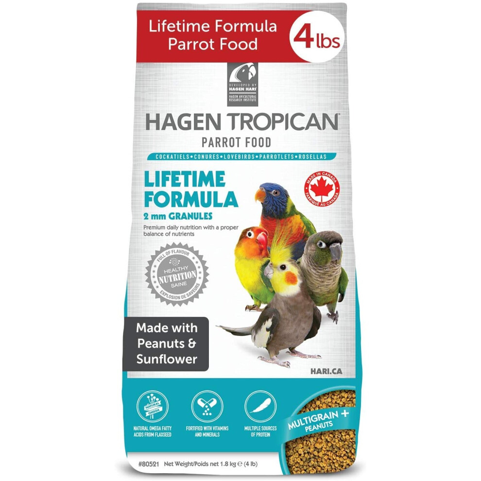 Hari Tropican Cockatiel Lifetime Granules, 1.8 Kg