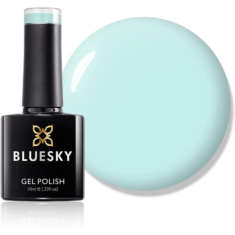 Bluesky Gel Nail Polish, Turquoise Blue A103, Artic, Blue, Light,Turquoise Long Lasting, Chip Resistant, 10 ml (Requires Drying Under UV LED Lamp)