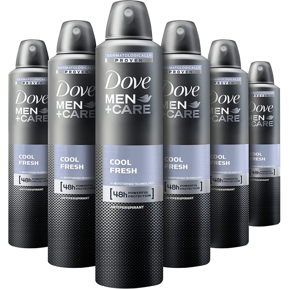 Dove Cool Fresh Anti-Perspirant Deodorant Aerosol for Men 250 ml - Pack of 6