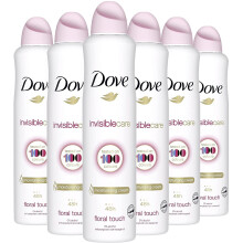 Dove Invisible Care Anti Perspirant Deodorant Spray For Women, Long Lasting Protection, Leaving No Marks, For A Clean And Fresh Fragrance Bulk Pack (6