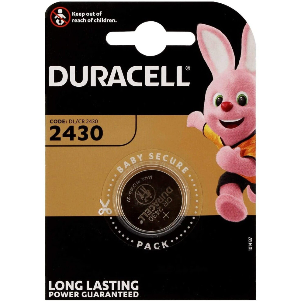 Duracell DL2430 Lithium Button Cell Battery 1-Pack