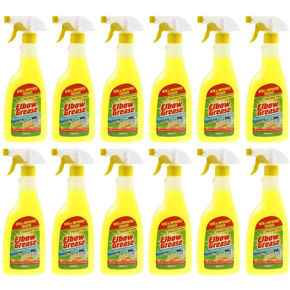 Elbow Grease 12x500ml All Purpose Kitchen Laundry Household Degreaser Cleaner Spray 