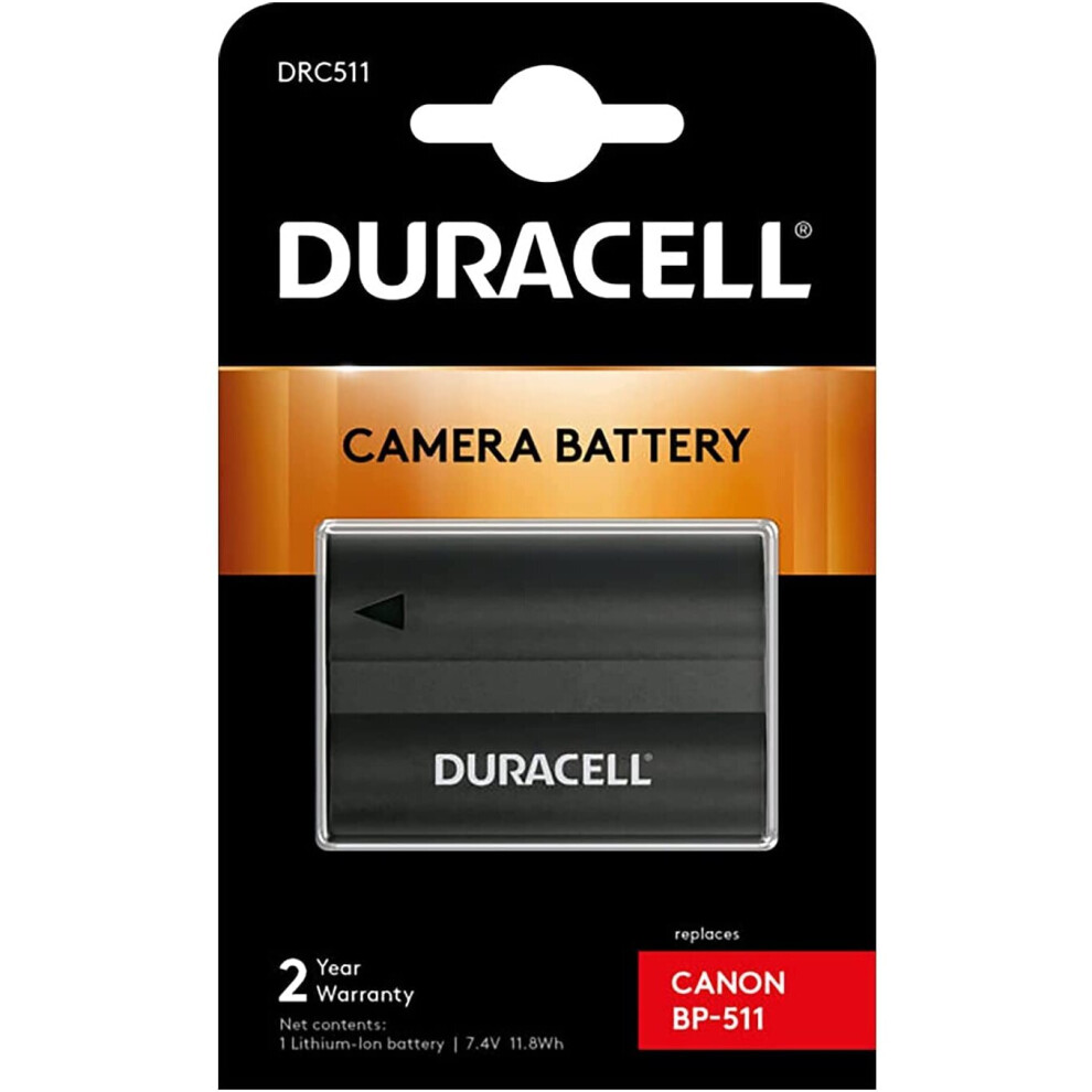 Duracell DRC511 Premium Analog Canon BP-508 BP-511 BP-512 BP-514 BP-522 P-535 Battery 7.4V 1600mAh, gray