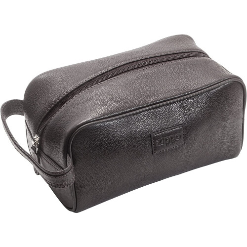 Zippo Zippo Leather Toiletry Bag, 22 cm, Mocha