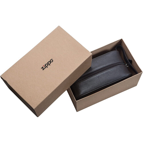 Zippo Zippo Leather Toiletry Bag, 22 cm, Mocha 2