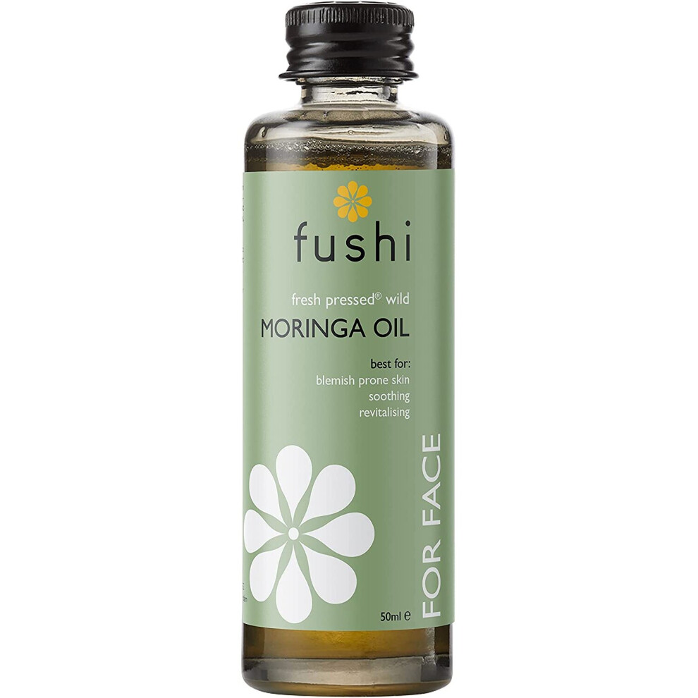 Fushi Moringa Seed Oil, Virgin & Fresh-Pressed, Best for Dry Skin, Redness, Fine Lines, Moisturising, Antibacterial, Antioxidant, Nourishing &