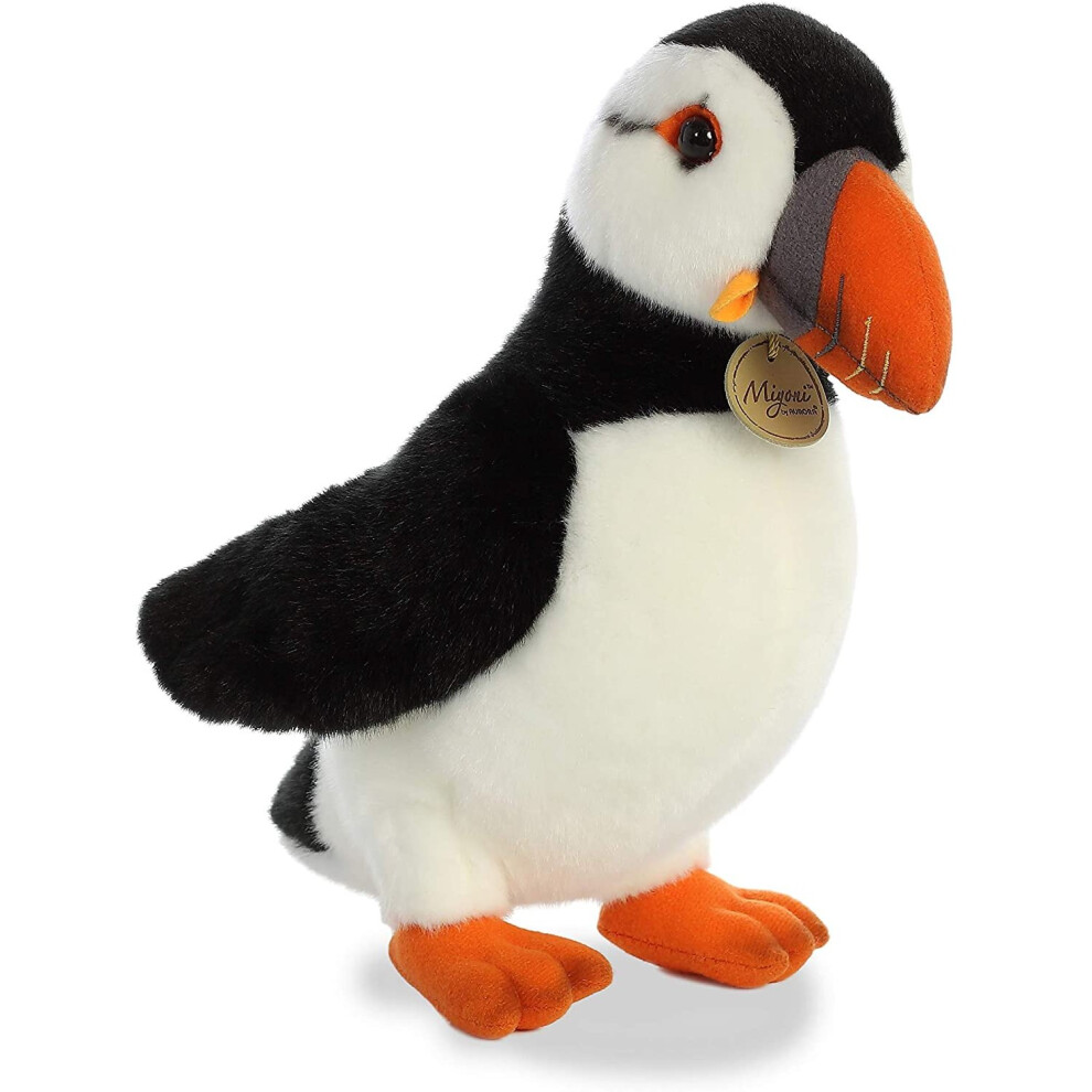 AURORA 26264, 26325, MiYoni Puffin, 10.5In, Soft Toy, Black and White, Multi coloured